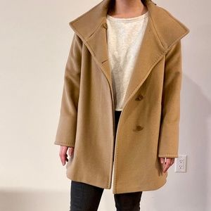 Cinzia Rocca Camel Coat 100% Virgin Wool US 6